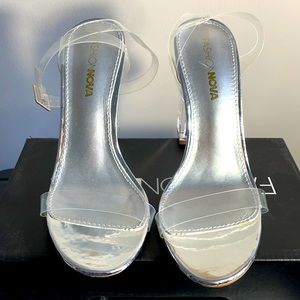 Fashion Nova Clear Strap Heels